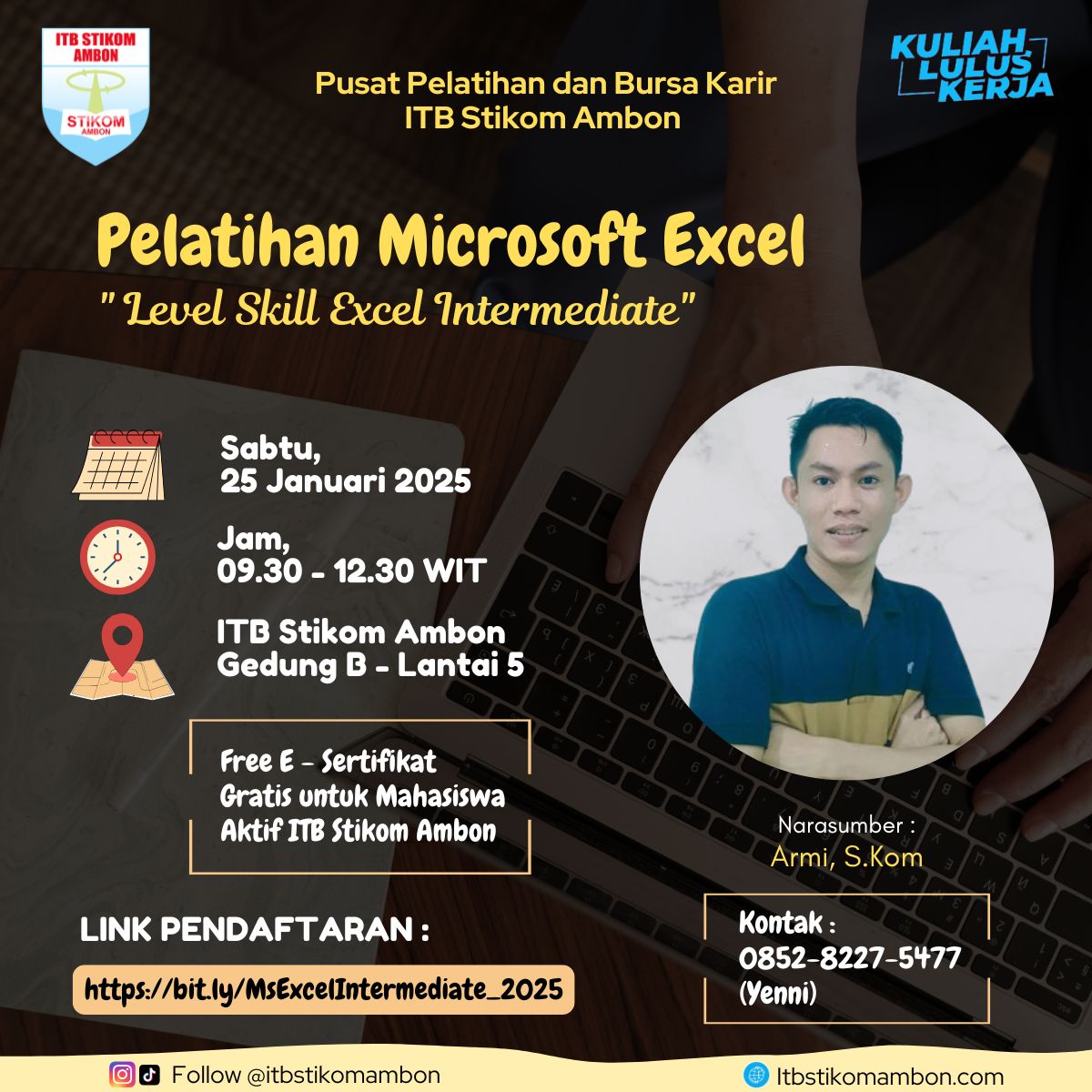 Black and Yellow Modern Business Webinar LinkedIn Post