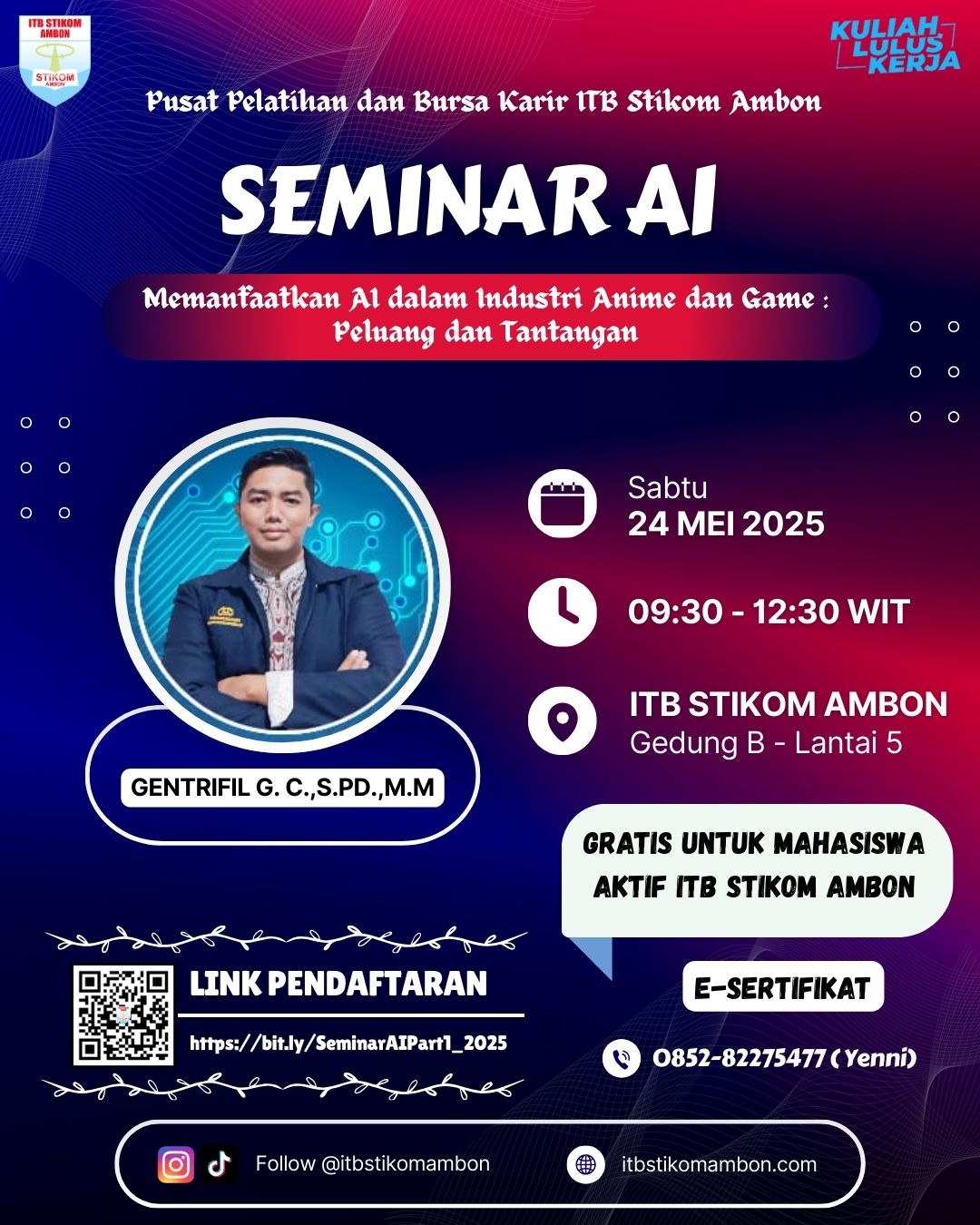 Blue and Red Modern Business Webinar Instagram Post
