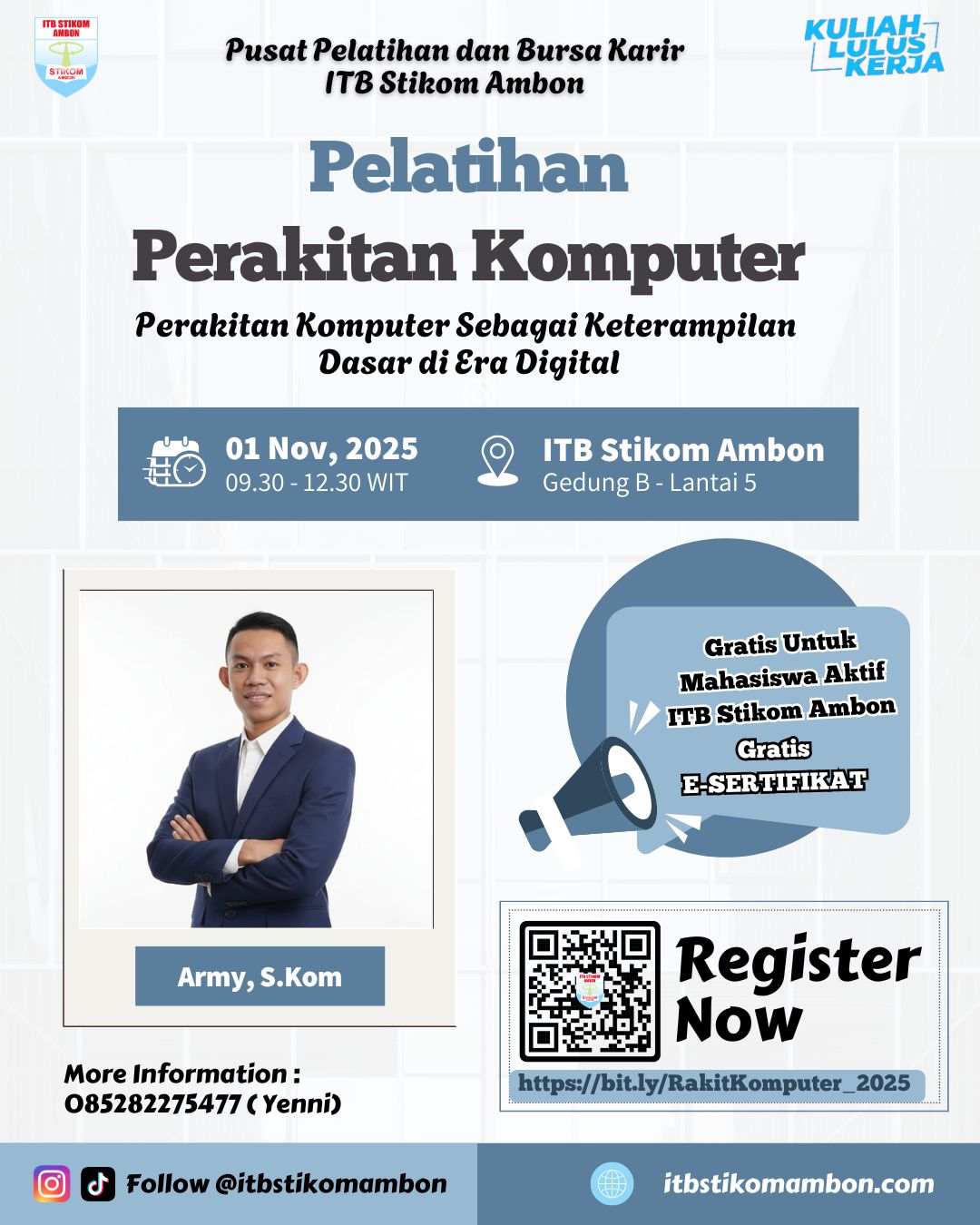 Purple and White Professional Minimalist Business Seminar Instagram Post