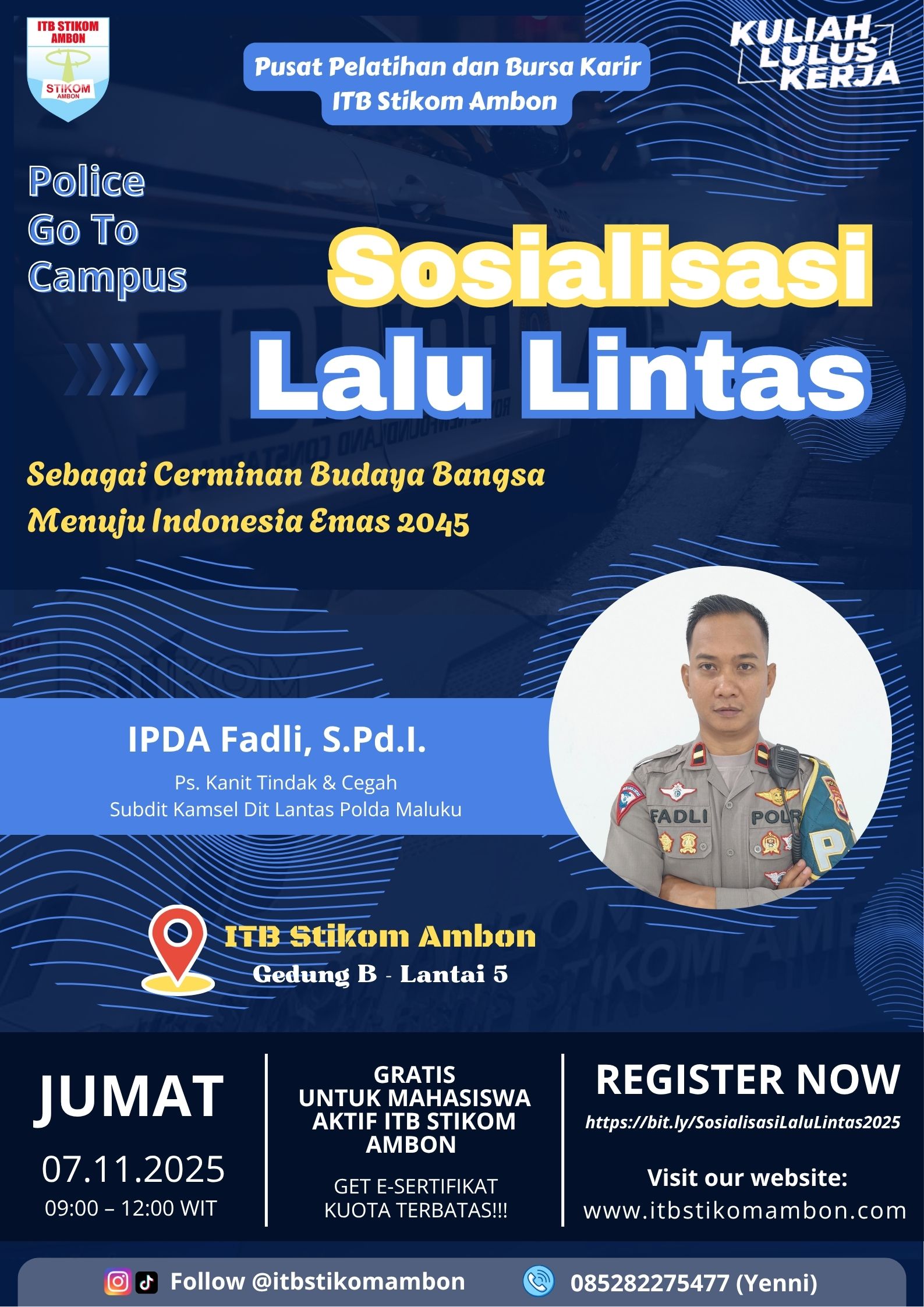 Midnight Blue Grey Organic Abstract Business Webinar Poster