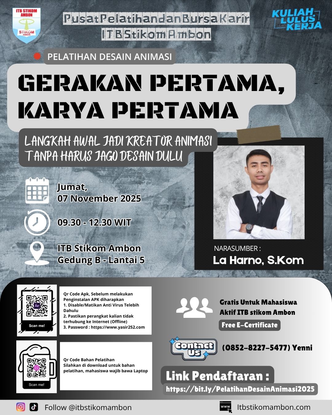 Purple and White Modern Professional Live Webinar Instagram Post