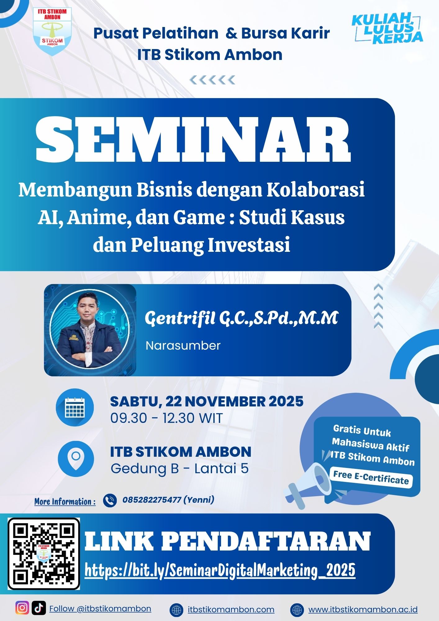 White and Blue Simple Business Conference Document (A4)