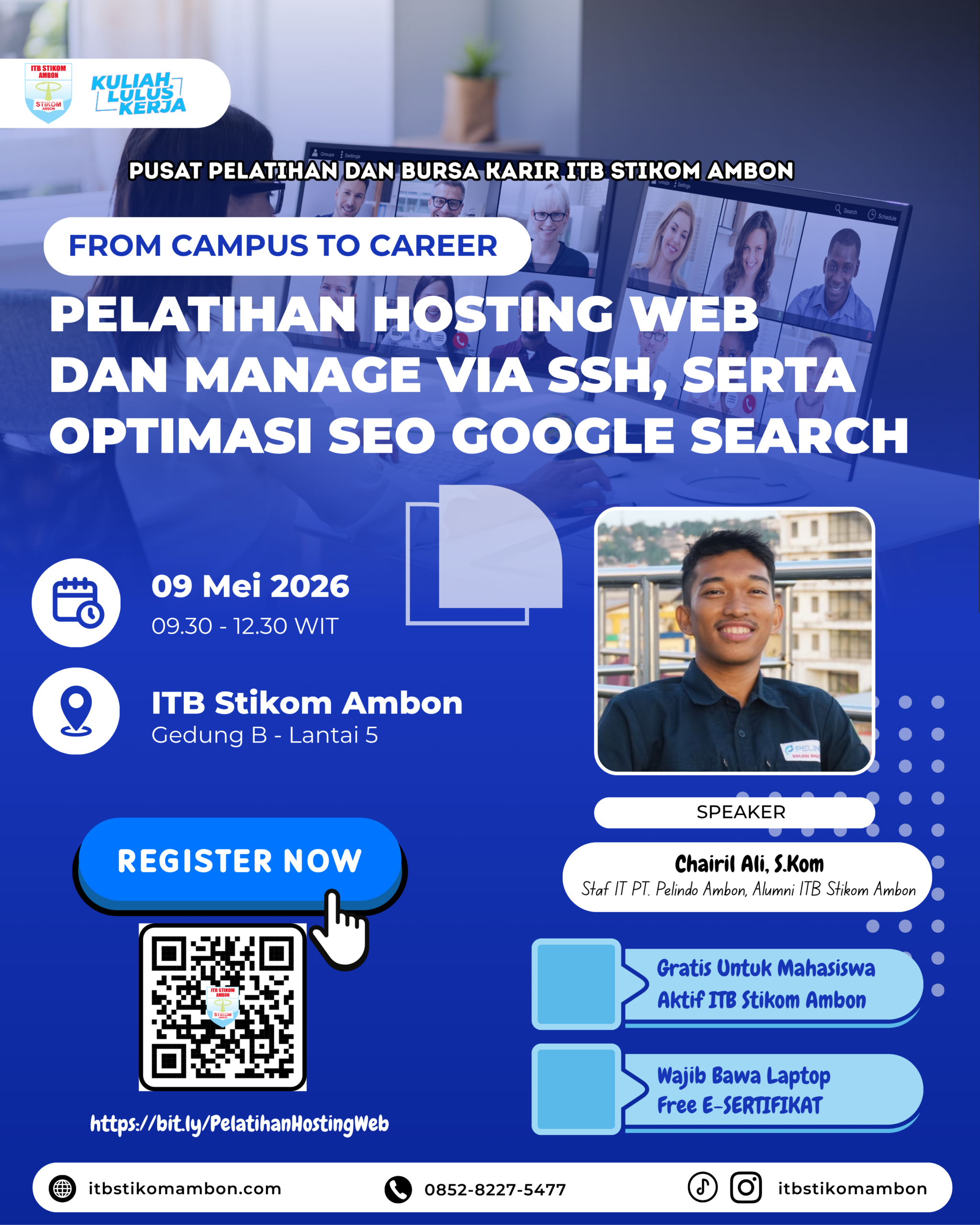 Blue and White Campus Webinar Instagram Post